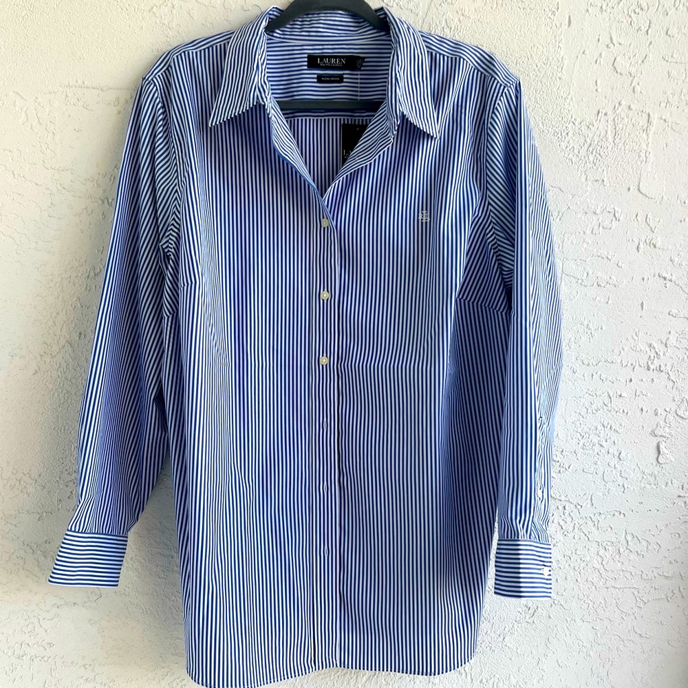 NWT Women’s Lauren Ralph Lauren Dress Shirt Non Iron Size XXL